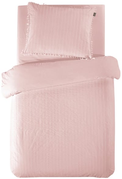 LINNICK Dekbedovertrek Katoen Renforcé Estina - Light Pink - Dekbedovertrek 140x200/220cm - 100% Katoen - Eenpersoons - Dekbedovertrekken - Effen Dekbedovertrek