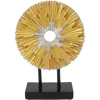 Abstract Beeld Hars Modern Ronde Lijn Ornament Bureau Decoratie voor Drankkast Kantoortafel goud