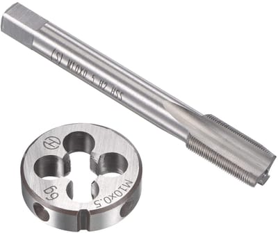 Cosensi- Tap- en Matrijzenset M10 x 0,5 mm - Heavy-Duty - Schroefdraadmeter - Nauwkeurige Snijprestaties - Verlengde Duurzaamheid - Ideaal voor Reparatie - Schroefdraadset