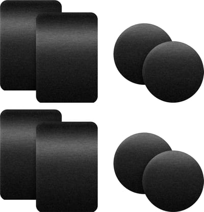 8x Magnetische Sticker Telefoon - Metalen Plaatjes voor Telefoonhouder - Rond & Rechthoekig