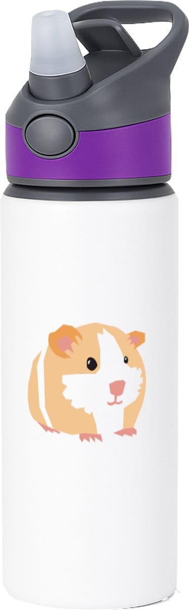Hacebo® - Cavia's waterfles met rietje paars - Cavia - Dieren liefhebbers - Knaagdier - hamster - dieren - water fles - 650ML