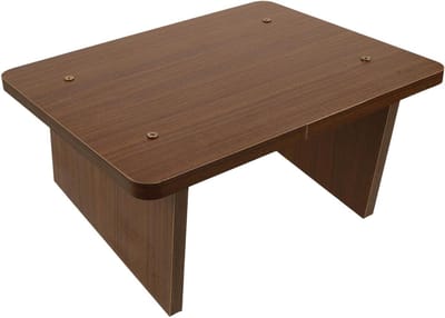 Houten Voetenbank - Voetensteun Bureau - Comfortabel Zitten - Ergonomisch Ontwerp - 30 x 24 x 14 cm - Donkerbruin