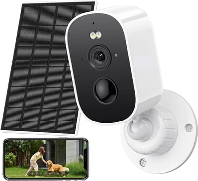 Beveiligingscamera Buiten - WIFI Camera - Huisbewaking - AI Menselijke Detectie - 2MP - Wit