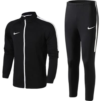 Nike Opstaande Kraag Rits Lange Mouw Jas Vochtafvoerend Sneldrogend Lange Broek Casual Sportpak Herenpak 844328-010 M black