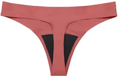 Vrouwen Menstruatie String Maat XL Elastisch 4 Laags Ondergoed Ademend Katoen Regular Taille Thong Slipje Bamboevezel Lingerie Onderbroek Lekvrij Maandelijks Heavy Flow Snelle Absorptie Periode Maandverband Tampon
