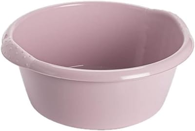 plastic afwas teiltje/afwasbak rond 25 liter zacht roze - Diameter 50 cm x Hoogte 21 cm - Schoonmaak/huishouden