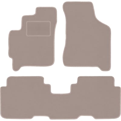 Beige velours matten voor: Kia Carens I minivan (1999-2006)