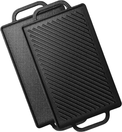 NBAP® Grillplaat Inductie - Bakplaat - Gietijzer - Zwart
