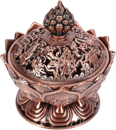 Dailygoods- Wierookbrander Meditatie - Wierookhouder - Zinklegering - Anti-corrosie - Duurzaam - Klassiek en Delicaat Design
