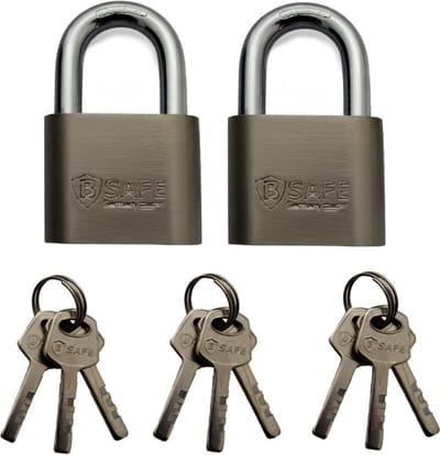 Set van 6x hangsloten met korte beugel - 5 x 7,5 cm - Gelijk gecodeerd - veiligheidsslot staal - sloten / koffersloten