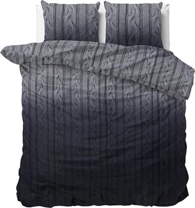 Dreamhouse Flanel Dante - Dekbedovertrekset - Tweepersoons - 200x200/220 + 2 kussenslopen 60x70 - Antraciet