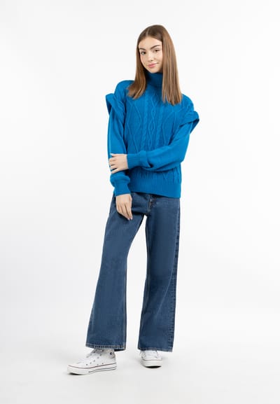 Mymo Gebreide trui Blonda Dames KONING BLAUW