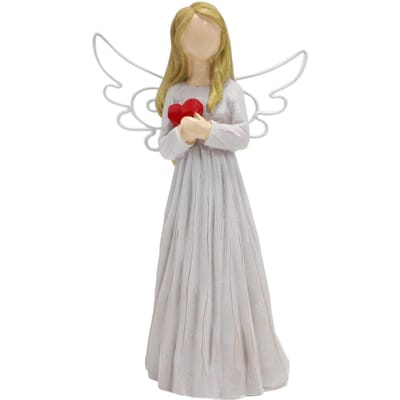 Engel Standbeeld Exquise Hars Gezichtloos Hart Engel Figuur Ornament Ambacht voor Huis Bureau