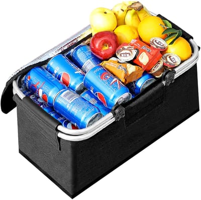 Unyqoos® Opvouwbare Grote Picknickmand met Thermische Koelvak en Handvat voor Diverse Activiteiten