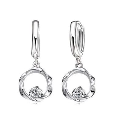 Aramat Jewels | Oorringen | 925 Zilveren Oorringen - Elegante Hoepels | Rond/Zirkonia/12mm | |12mm | Zilver | Kinderen, Volwassenen | Verkleurd niet