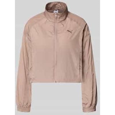 relaxed fit jas met opstaande kraag model 'Her'