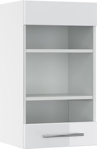 Vicco Fame-Line Glazen keukenkast – 40 cm Wit Hoogglans