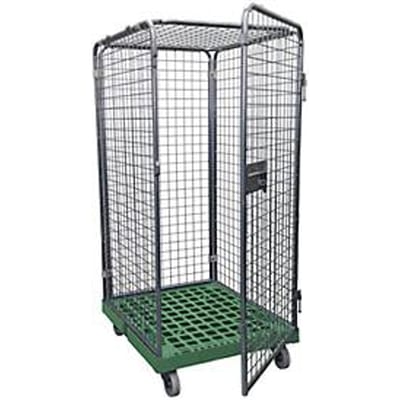 Rolcontainer maat 5, zonder legborden, 1800 mm hoog, groen