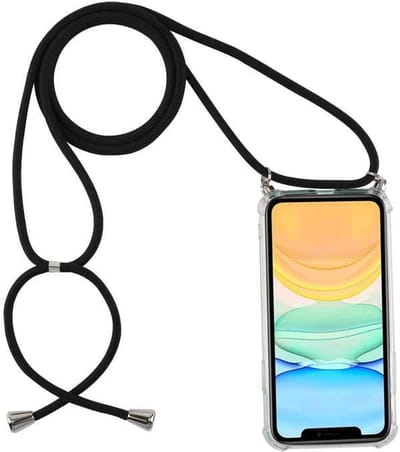 Hoesje met koord Geschikt voor Samsung Galaxy a50 en A30S - Transparant telefoonhoesje - Met koord - Shockproef - CHPN