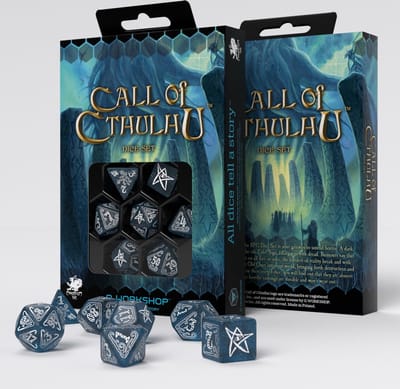 Q-Workshop Call of Cthulhu - Abyssal & White Dice Set