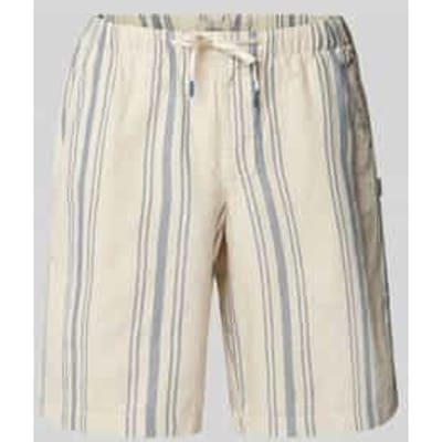 Korte regular fit broek met tunnelkoord, model 'MILES'