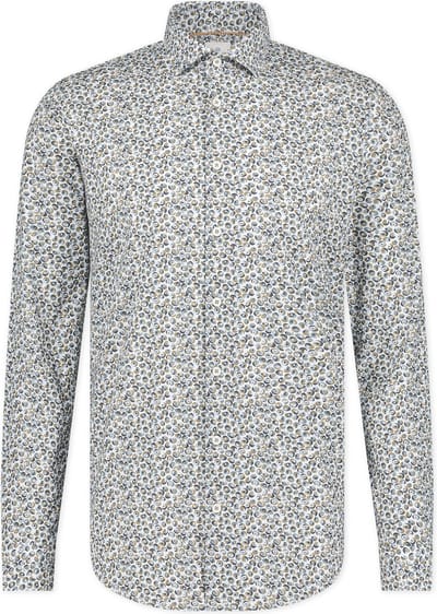 Blue Industry Overhemd Print Groen - Maat 43 - Heren - Overhemden Casual