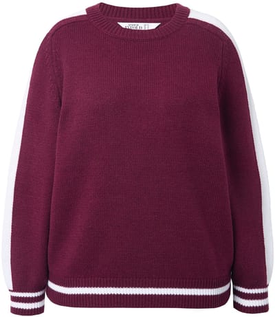 Studio Untold - Dames - Trui oversized lange raglanmouw - Wijnrood - Maat 42+
