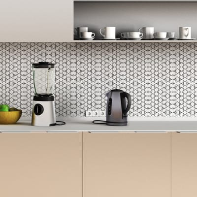 Zelfklevende tegelmuurstickers voor keuken en badkamer - 9 Oosterse Ghabou tegelstickers - 9 stickers 10x10cm