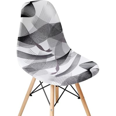 Couverture de chaise de coquille d'impression couverture de chaise de salle à manger extensible Style nordique scandinave couvre-siège bon marché chaises pour la cuisine de l'hôtel à la maison 1 Piece