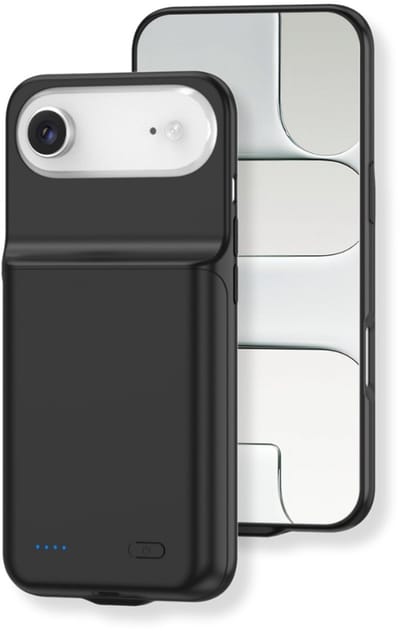 Lunso Geschikt voor iPhone 17 Air case - Powerbank hoesje 7000 mAh - Zwart