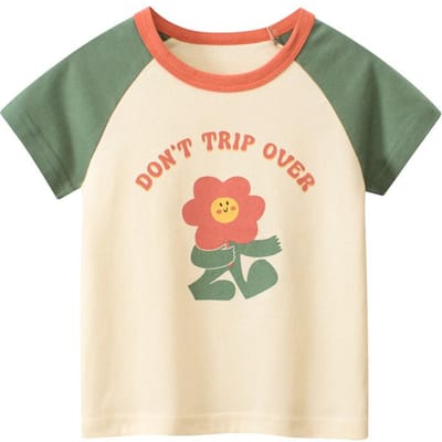 Kinderkleding Kinderen Korte Mouw T-shirts Meisjes Babykleding Zomer Nieuwe Stijl 140cm gray