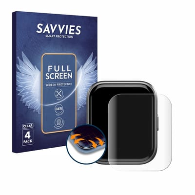 Savvies - Screenprotector voor 360gradfitness FITSmartWatch Pro 3 Smart 2024 - Folie Beschermfolie transparant volledig dekking 4 Stuks
