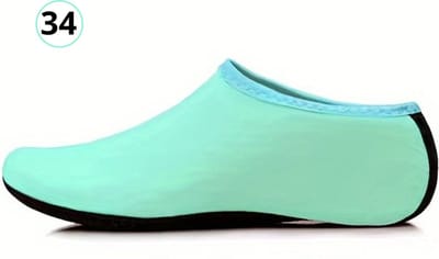 Livano Waterschoenen Voor Kinderen & Volwassenen - Aqua Shoes - Aquaschoenen - Afzwemschoenen - Zwemles Schoenen - Turqoise - Maat 34