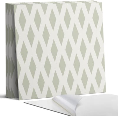 Coloray Wandpanelen Zelfklevend - Diamantpatroon in een raster Zelfklevende Wandpanelen - 50 cm x 50 cm - Groente Wandpaneel PVC - 4 stuks - Mozaïeken Wandpanelen Zelfklevend - Wandpaneel Keuken - Wandpanelen Badkamer