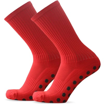 1 paar antislip voetbalsokken teamsportsokken outdoor fitness ademende sneldrogende sokken 1 Pair rood