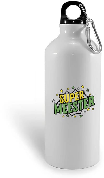 Hacebo® - Super meester waterfles - Meester - een meester - school - verjaardagscadeau - afscheidscadeau - kado - gift - water fles - 400ML