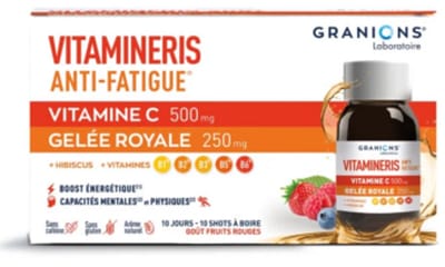 Granions Vitamineris Anti Fatigue| Vermoeidheid|Vitamine C| Vitamine b1 b2 b3 b5 b12|Energie Boost|