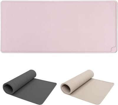 Famanu – XL Voermat voor katten | mat voor water- & voerbak | siliconen mat als antislipbasis voor kattenbak | voedingsmat kat | voedingsmat kat | rechthoekig | XL roze
