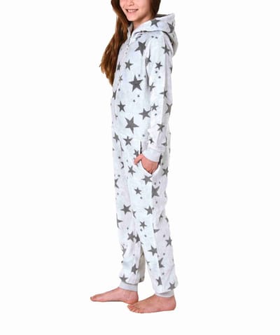 Dames jumpsuit overall met capuchon in sterlook gemaakt van koraalvlies - 202 267 961