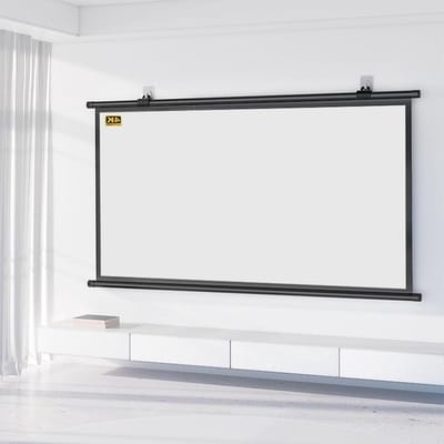 Projectiescherm Handmatig - Filmscherm Opvouwbaar - Home Cinema Ervaring - Glasvezel Materiaal - 30 Inch 4:3 - Zwart