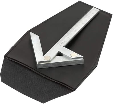 Dailygoods- Centrerende Vierkant Meter - Hoogwaardige Precisie - Hoekmeter Digitaal - Carbon Staal - 100x70mm - Schokbestendig