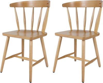 MaximaVida houten spijlenstoel Maximus blank gelakt - doos per 2 stuks