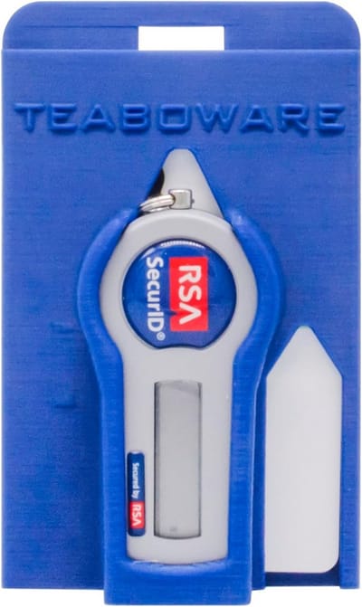 Dubbele Badgehouder voor Twee Badges en Beveiligingstoken | Blauw