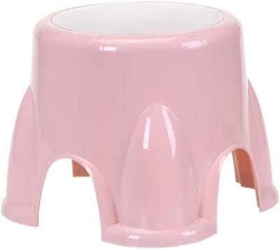 Badkamer Krukje - Toilet Krukje - Veiligheid Verhoging - Antislip Materiaal - 19.5 x 13 cm - Roze