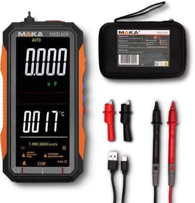 MAKA Digitale Multimeter X - Groot display - 6000counts - True RMS - Voltmeter
