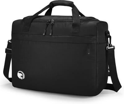Vouwbare Reisbagage voor Vliegtuig - Waterdichte en Lichtgewicht Cabin Luggage met Schouderriem voor Vrouwen - Ideaal voor British Airways en Air France, 18L, Zwart