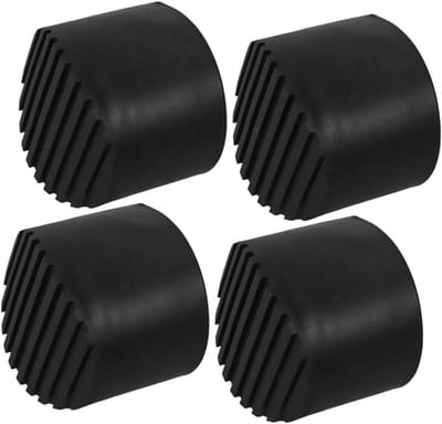 HOMSFOU 4 Stuks Ladder Voetbescherming Rubber Slip Voetmatje Vervangingsset voor Verstelbare Vouwladder Geschikt voor Diverse Oppervlakken Eenvoudige Installatie