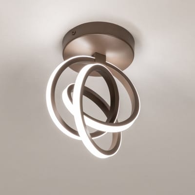 Lumidora Plafondlamp 75468 - Plafonniere - KEZIA - Ingebouwd LED - 12.0 Watt - 900 Lumen - 2700 Kelvin - Bruin - Metaal - Badkamerlamp