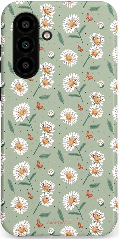 Casetastic Hoesje Geschikt voor Samsung A56 / A36 - Stijlvolle Beschermende Duo-layer Case - Vleugels en madeliefjes