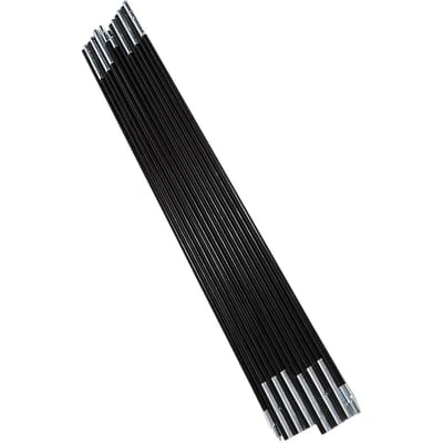 1 ensemble de 2 supports de poteaux de tente doubles en fibre de verre pour camping en plein air black